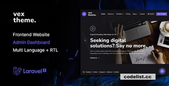 Vex v1.0 - Multipurpose Website CMS & Creative Agency Management System