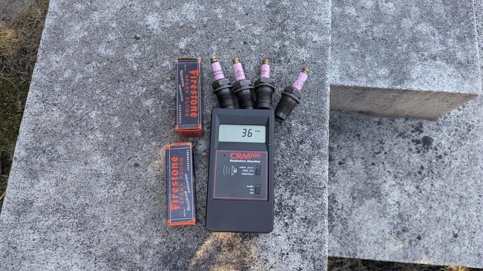 firestone radioactive po210 spark plugs
