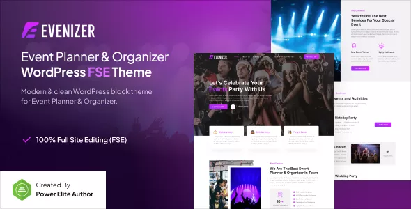 Evenizer - Event Planner & Organizer FSE WordPress Theme v1.0.1