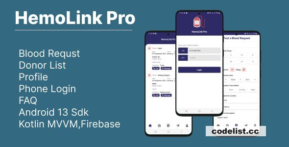 HemoLink v1.0 - Nearest Bloodbank, Blood Donor With Firebase