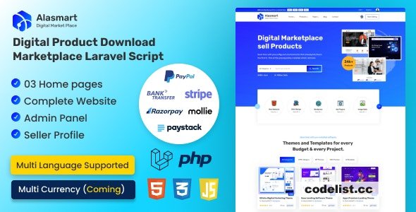 Alasmart v1.0.0 - Digital Product Download Marketplace Laravel Script