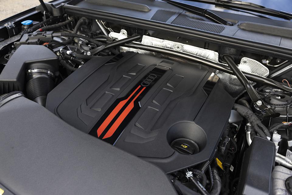 inside a car's hood
