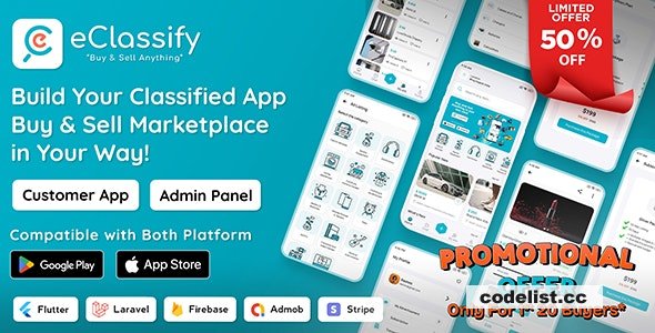 eClassify v2.6.0 - Classified Buy and Sell Marketplace Flutter App with Laravel Admin Panel - nulled
