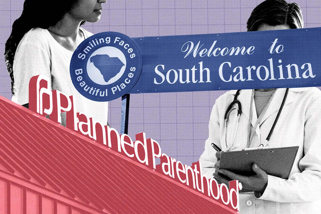 Planned Parenthood South Atlantic is pushing back against South Carolina's efforts to block its federal funding. (Justine Goode / NBC News; Getty Images)
