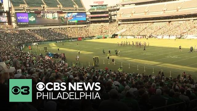 Eagles offensive lineman Landon Dickerson carted off with apparent leg injury in practice