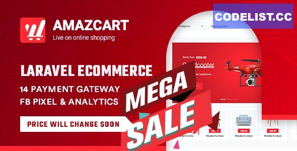 AmazCart v1.3.1 - Laravel Ecommerce System CMS - nulled