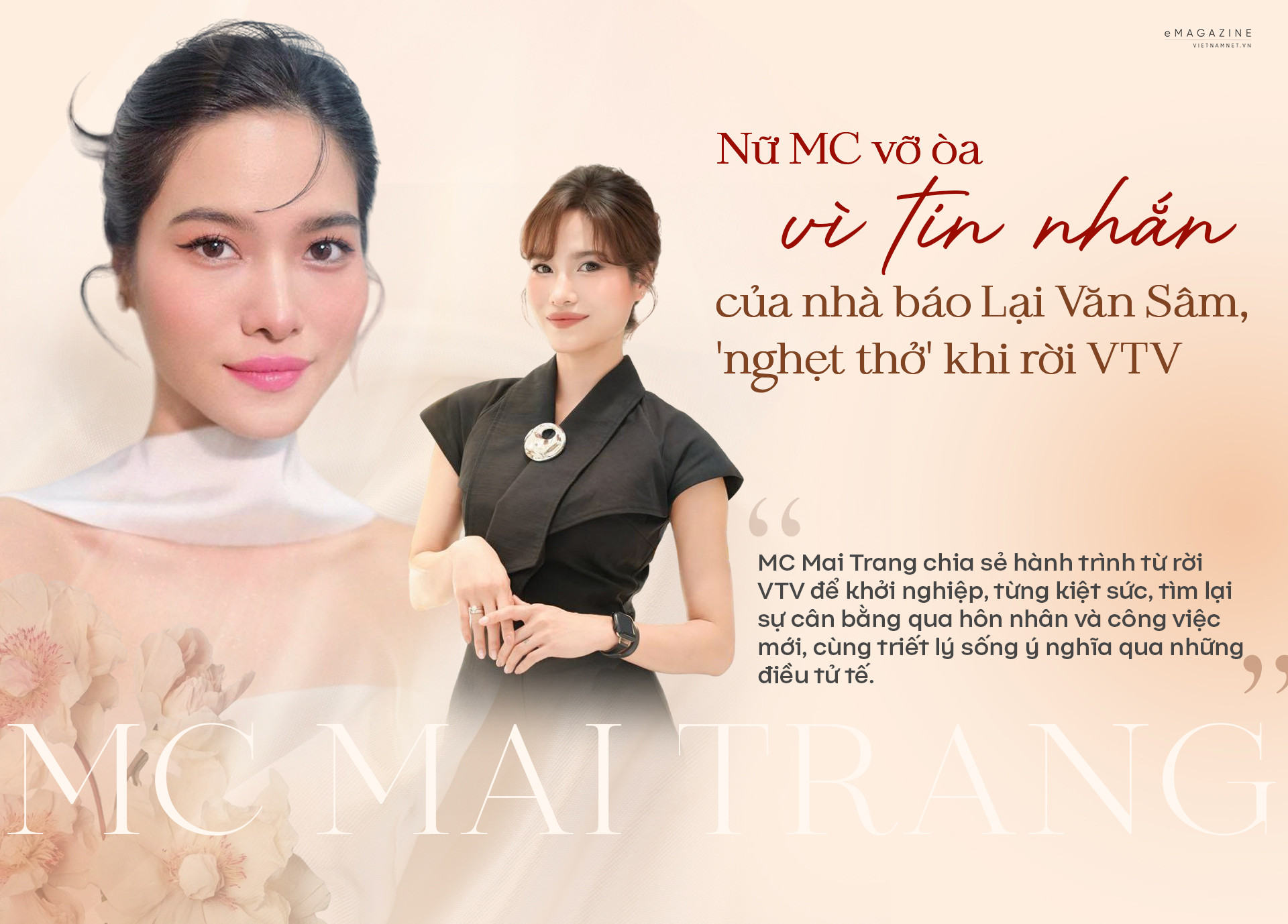 MC Mai Trang vỡ òa vì tin nhắn của nhà báo Lại Văn Sâm, 'nghẹt thở' khi rời VTV