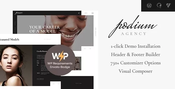 Podium - Fashion Model Agency WordPress Theme