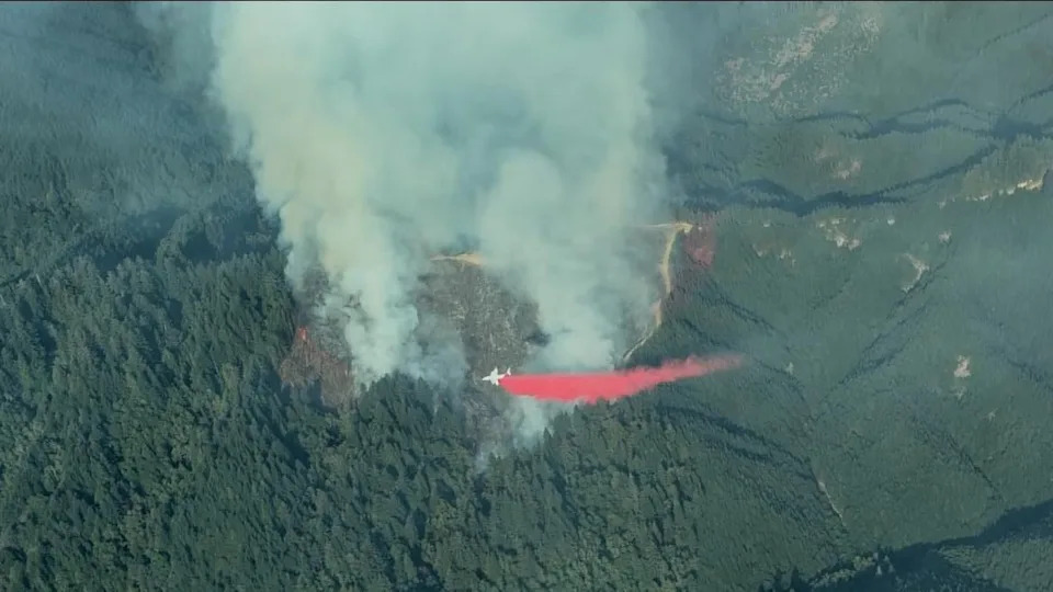 The Scholfield Fire burns in Douglas County on Aug. 12.
