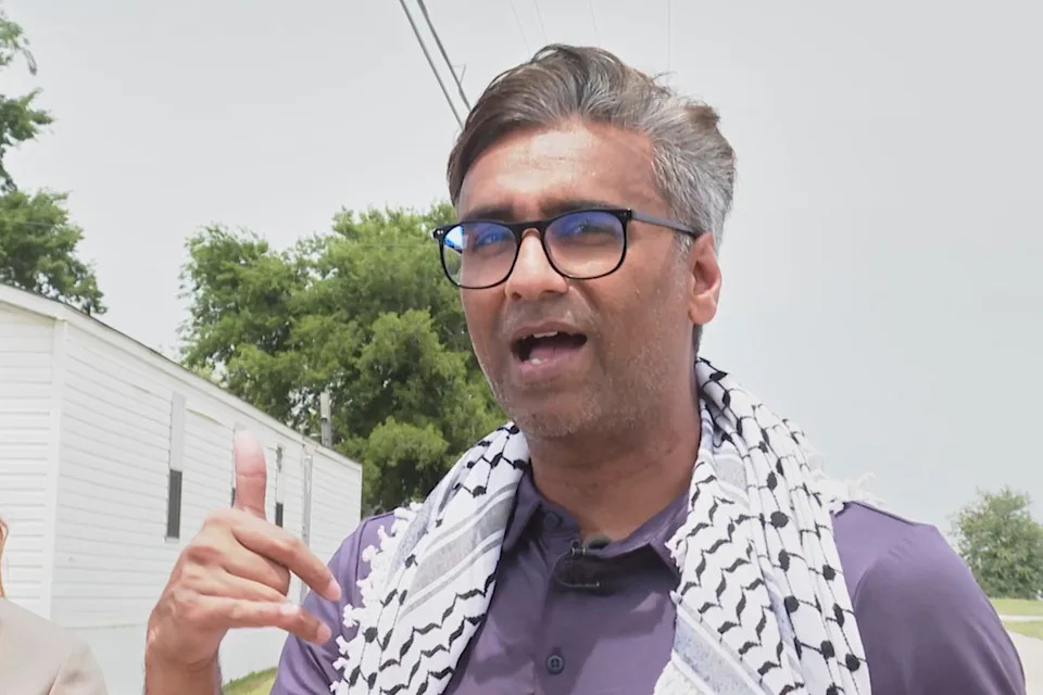Georgetown University scholar Badar Khani Suri is among hundreds of people who have been detained at the facility in Alexandria, which functions as a central hub for the Trump administration’s deportation agenda by temporarily detaining deportees before sending them to other detention centers (AP)