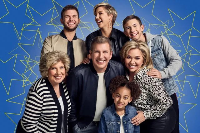 Tommy Garcia/USA Network/NBCU Photo Bank via Getty Faye Chrisley, Chase Chrisley, Todd Chrisley, Savannah Chrisley, Chloe Chrisley, Julie Chrisley and Grayson Chrisley on 'Chrisley Knows Best'.