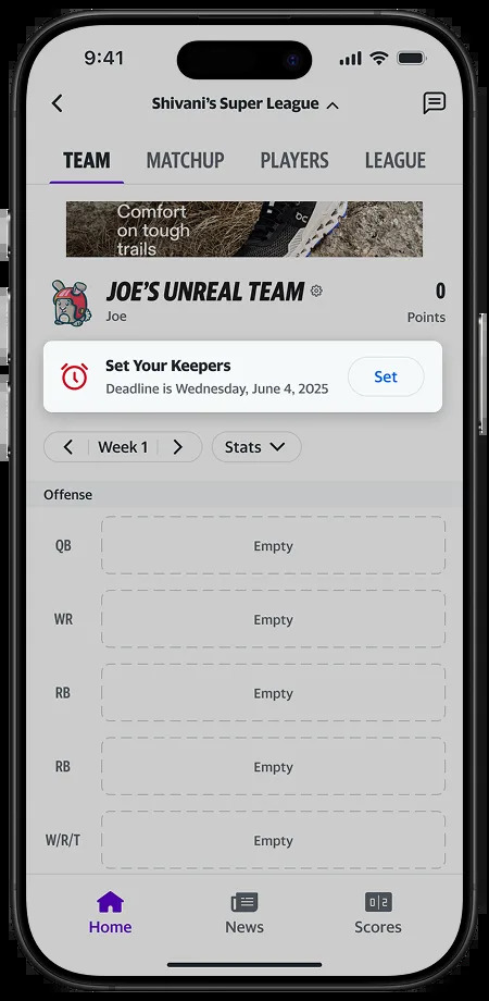 Keeper League support now available on the Yahoo Fantasy app