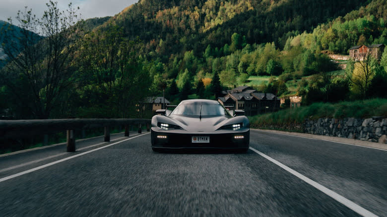 KTM X-Bow on a mountain road