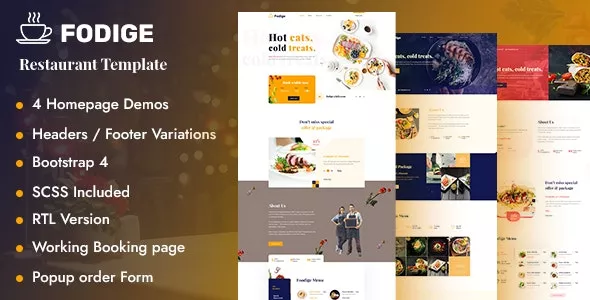 Fodige - Restaurant Cafe HTML Template
