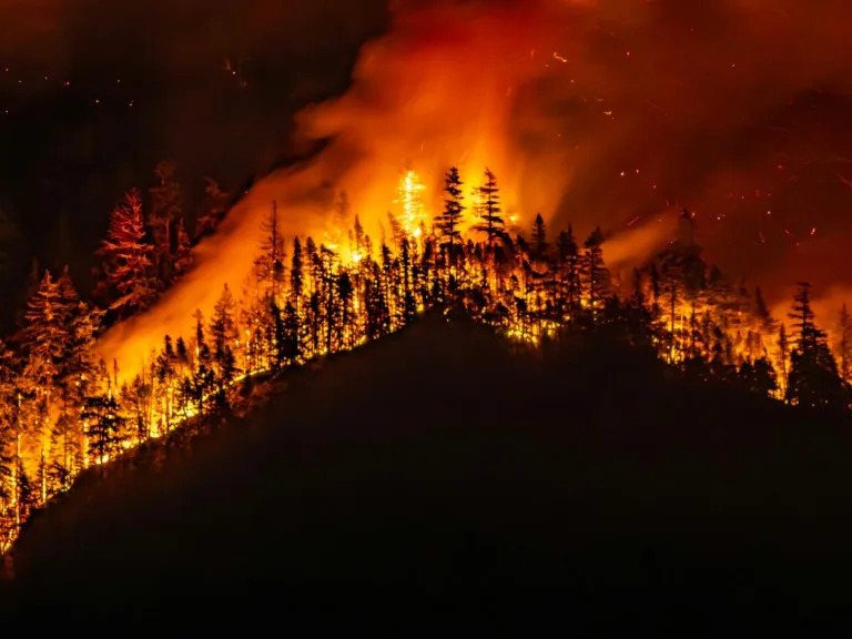 Threat from massive western Canada wildfire eases