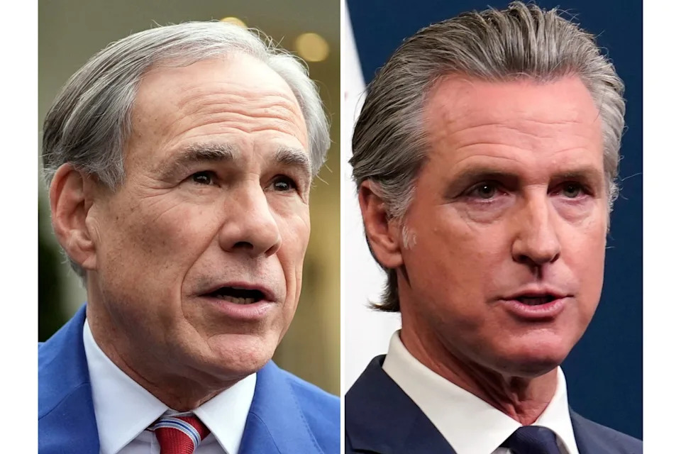 Texas Gov. Greg Abbott and Gov. Gavin Newsom of California now threaten to drag in other states as a regional redistricting fight goes national (AP)