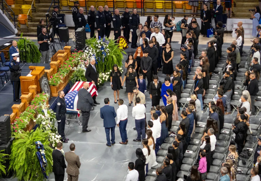 ‘Eric Estrada was community policing’: Fallen Utah police officer laid to rest