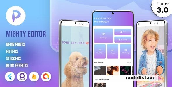 MightyEditor v3.2.2 - Flutter Photo Editor / College App