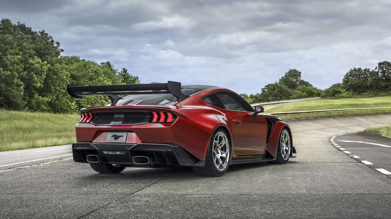 Rear profile of the Ford Mustang GTD