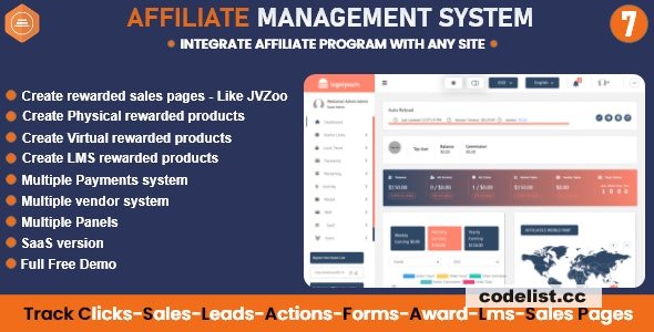 Affiliate Management System v7.0.0.2 - PHP Platform
