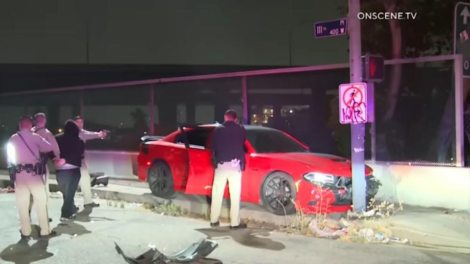 Watch California Police Actually PIT Out Fleeing Dodge Charger