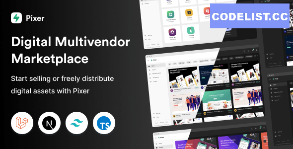 Pixer v1.0 - React Laravel Multivendor Digital Marketplace