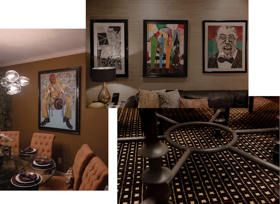 Art pieces decorate Roy Rodney’s home (Lexi Parra for NBC News)