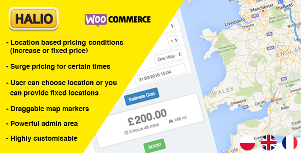 Halio v1.5.1 - WooCommerce Taxi Booking Plugin Halio v1.5.1 - WooCommerce Taxi Booking Plugin