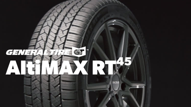 A General Altimax RT45 in front of a black background