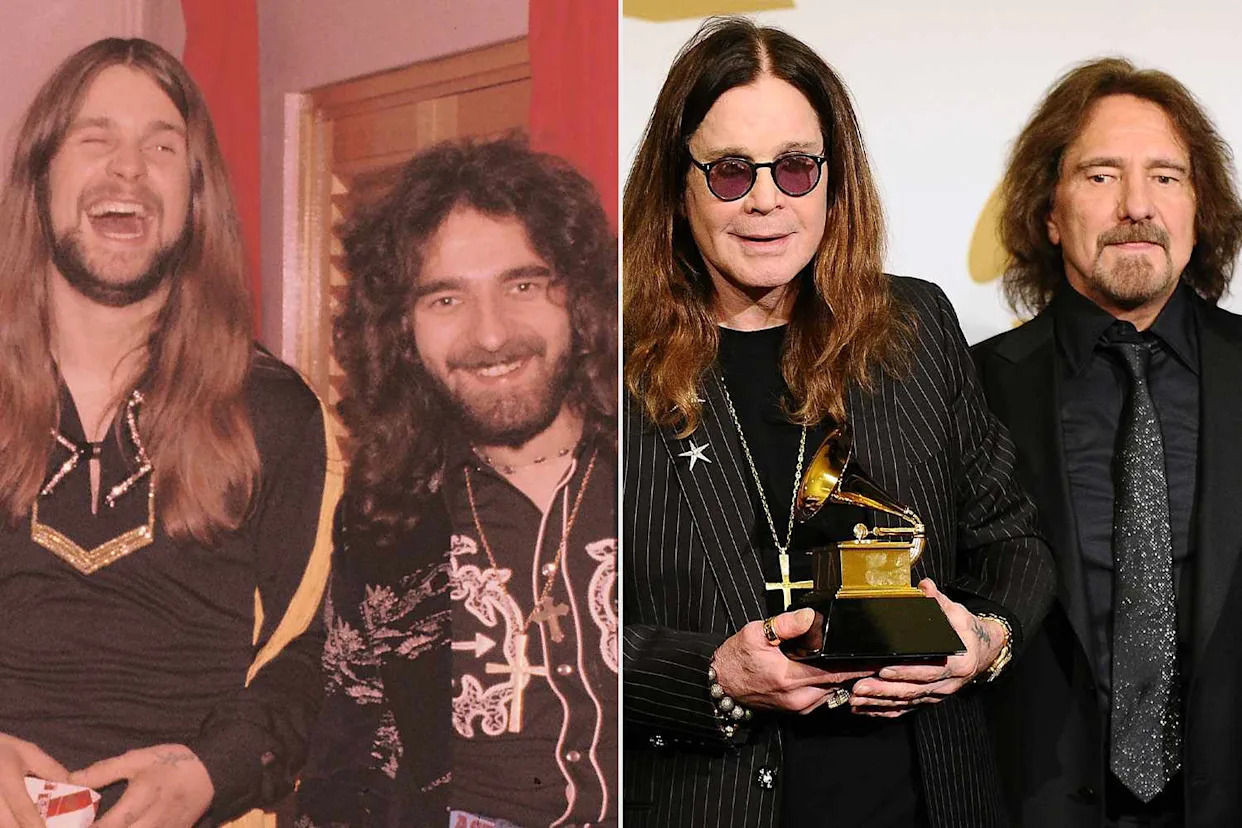 Watal Asanuma/Shinko Music/Getty;Shinko Music/Getty&nbsp; Geezer Butler and Ozzy Osbourne in 1973 and 2014