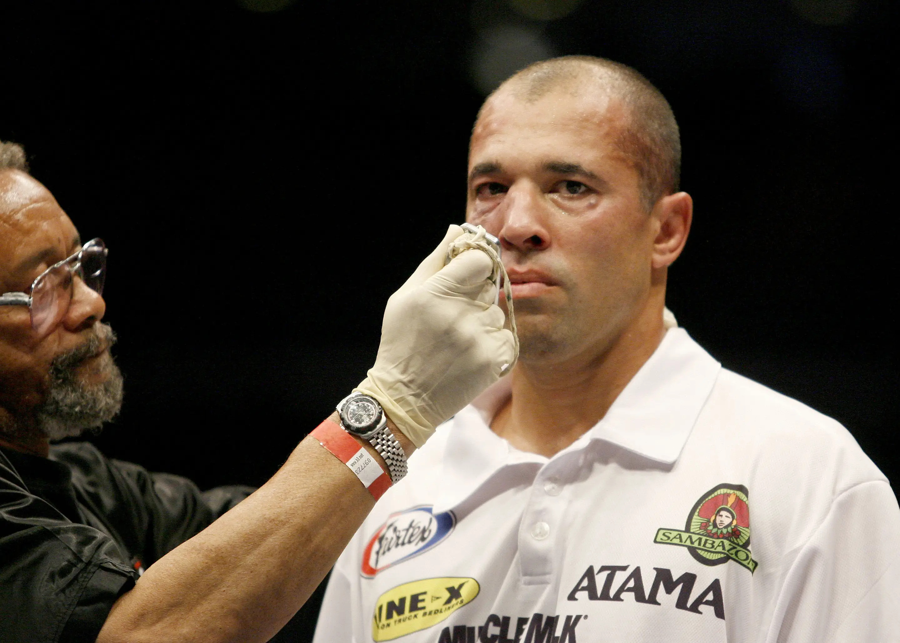 Royce Gracie during Ultimate Fighting Championship 60 - Hughes vs Gracie at Staples Center in Los Angeles, California, United States. (Photo by Gregg DeGuire/Getty Images)