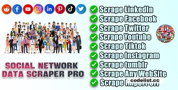 Social Network Data Scraper Pro v1.8.0.2