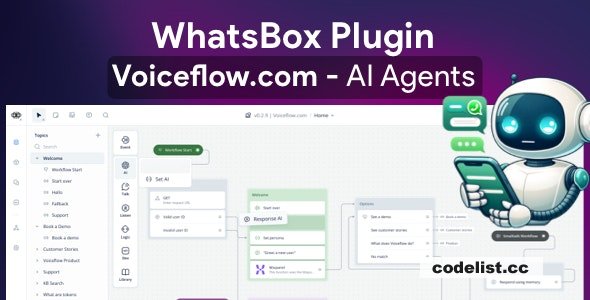 VoiceFlow AI agent for WhatsApp v1.2 - Plugin for WhatsBox