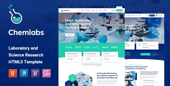 Chemlabs - Laboratory & Science Research HTML5 Template v1.0