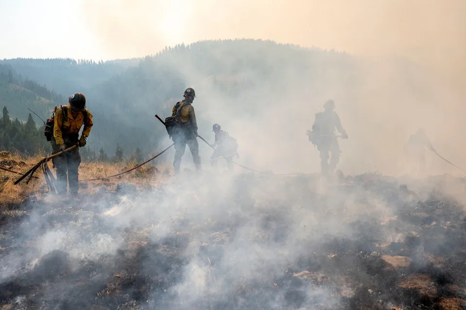 As of Thursday the Bear Gulch fire had covered 8,960 acres and was only 13 percent contained, having been burning since July 6. The state’s second biggest fire currently is the Pomas fire, which is 3,533 acres large as of three days ago (AP)