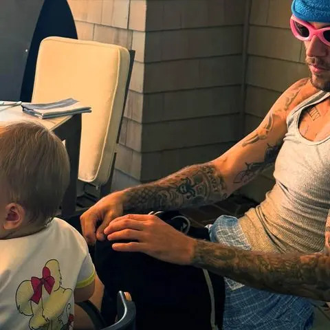 Justin Bieber/Instagram Justin Bieber and son Jack