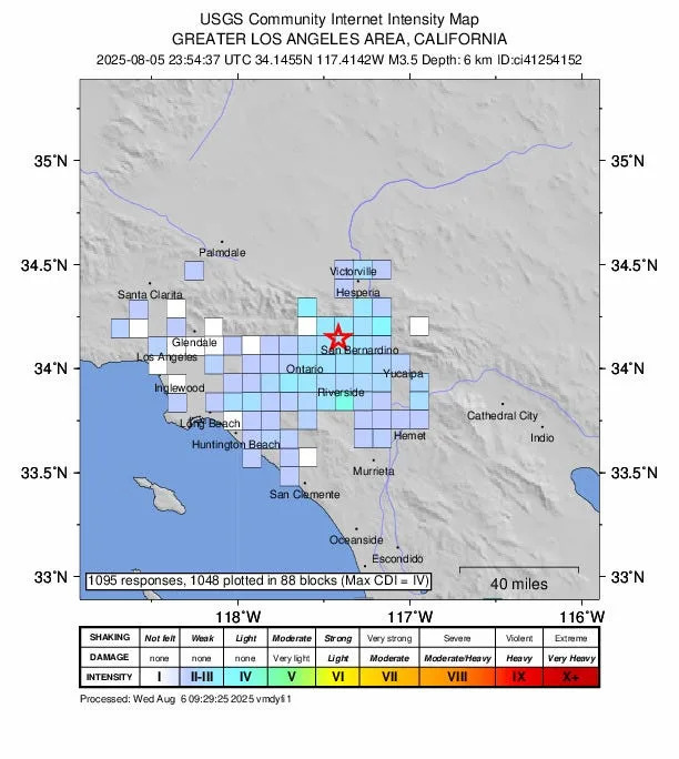Southern California rocked by more earthquakes Aug. 6 — here's the biggest and how many