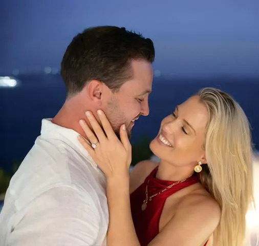 Eliza Spencer/Instagram Channing Millerd and Lady Eliza Spencer get engaged in a photo shared on July 31, 2025