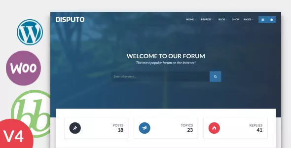 Disputo - WordPress bbPress Forum Theme v4.3