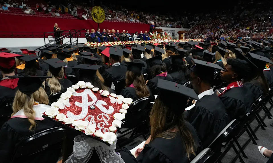 Aug. 2, 2025; Tuscaloosa, AL, USA; The University of Alabama presented 1,240 degrees during the Summer Commencement 2025 in Coleman Coliseum.