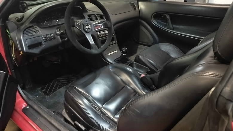 A Mazda MX-6 coupe interior