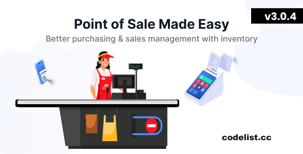 POS v3.0.4 - Ultimate POS system with Inventory Management System - Point of Sales - React JS - Laravel POS