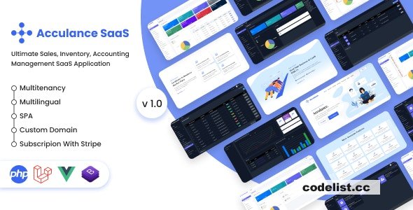 Acculance SaaS v3.0.0 - Multitenancy Based POS, Accounting Management System - nulled