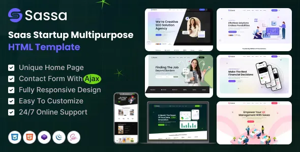Sassa - Sass Startup Multipurpose HTML Template v1.0