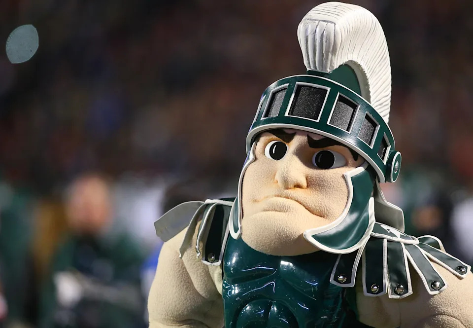 November 15 2014: Spartans mascot during a Big 10 football game against the University of Maryland at Capital One Field at Byrd Stadium, in College Park, Maryland. Michigan State won 37-15. (Icon Sportswire via AP Images)