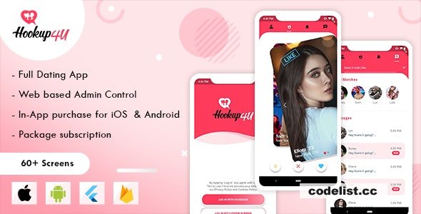 Hookup4u - A Complete Flutter Based Dating App with Admin - 19 April 2023