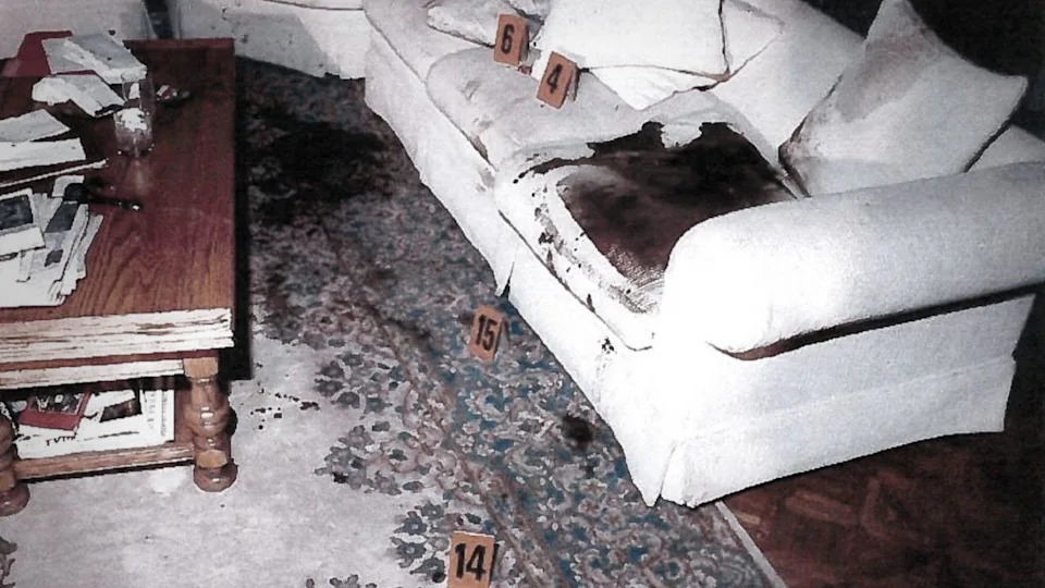 One of the Menendez crime scene photos entered into evidence. / Credit: Los Angeles County District Attorney's Office