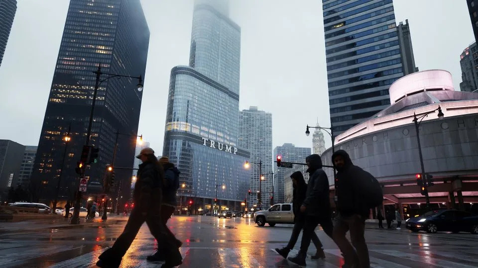 People walk past Trump International Hotel & Tower in Chicago on March 7. - Terrence Antonio James/Chicago Tribune/Tribune News Service/Getty Images