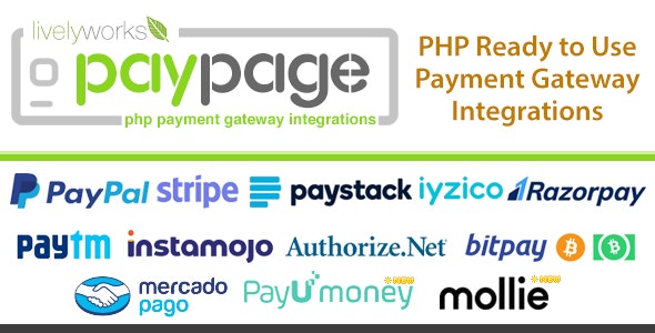 PayPage v1.9.0 - PHP ready to use Payment Gateway Integrations