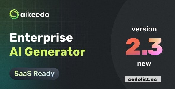 Aikeedo AI v2.3.0 - AI Chat, Content, Image, Voice, Code - SaaS - OpenAI, Claude, StabilityAI, ElevenLabs - nulled